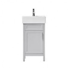 Home Decorators Collection Arvesen 18 inch W Vanity in Dove Grey with Ceramic Vanity Top in White with White Sink